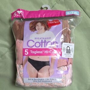 Hanes Breathable Cotton Tagless Hi-Cuts